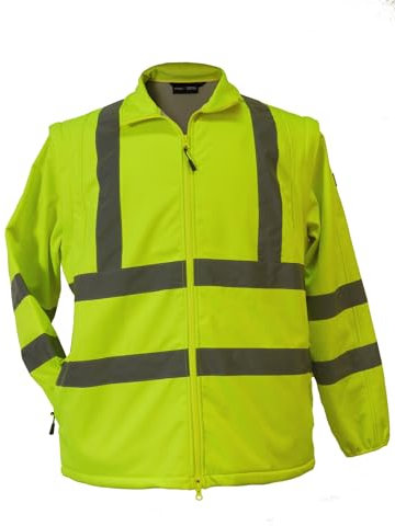 Marc & Mark Arbeits- Softshelljacke/Weste in Herrenübergrößen bis 12xl gelb, Größe:5XL