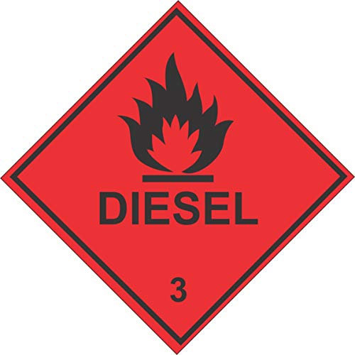 Indigos UG Aufkleber Dangerous substance labels Diesel 3 Sicherheitsaufkleber - 300mmx 300mm - Sticker Büro - Firma - Schule