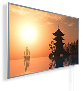 Könighaus 1000W Infrarotheizung mit Bild in HD Qualität ✓ inkl. Thermostat ✓ 5 Jahre Garantie ✓ Doppelter überhitzungsschutz ✓ Infrarot Wandheizung ✓ Motiv: 125. Sonnenuntergang