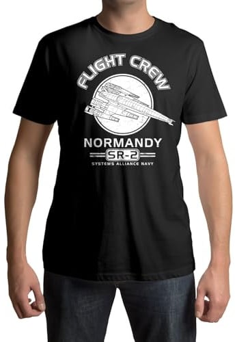 lootchest Normandy Sci-Fi T-Shirt | Sci-Fi-Mashup | 145 g/m² Baumwoll-Jersey | ringgesponnen & einlaufvorbehandelt | Kurzarm & Rundhals