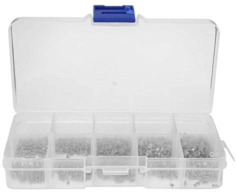 Vis autotaraudeuse, 1000pcs Vis à tête fraisée cruciforme en acier inoxydable M1 M1.2 M1.4 M1.7
