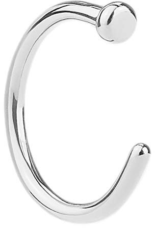 Piercingfaktor Fake Ring Piercing Nasenpiercing Nasenring Hoop Clip On Septum Tragus Helix Ohr Nase Lippe Intim Ohrpiercing Silber 1,0mm x 8mm