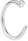 Piercingfaktor Fake Ring Piercing Nasenpiercing Nasenring Hoop Clip On Septum Tragus Helix Ohr Nase Lippe Intim Ohrpiercing Silber 1,0mm x 8mm