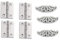 YOFASEN Charnière En Acier Inoxydable - Charniere Porte Pliant Charnière Connecteurs Paumelles Meuble Charnière avec M3.5 * 16mm Vis, Argent, 2 Pouces(48 * 33 * 1.0mm) - 4pcs