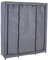 axentia XXL-Kleiderschrank, ca. 150 x 175 x 45 cm, Grau-schwarz