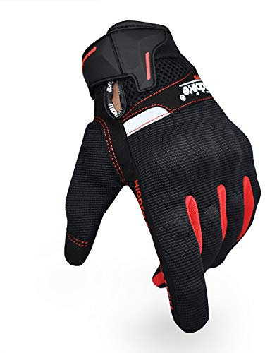 MADBIKE RACING EQUIPMENT Motorradhandschuhe Sommer Herren Damen Touchscreen Handschuhe Unisex UMAD04 Rot M