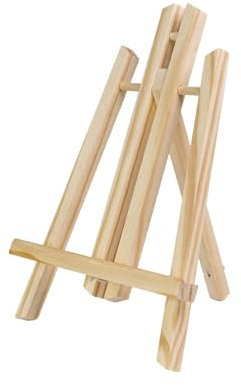 INTIRILIFE Tischstaffelei aus Buchenholz 20 x 28 cm - Klappbarer Bildhalter, Deko Foto-Ständer, Dreibeinige Sitzstaffelei platzsparend, Display Staffelei für Kinder, Stativ zum Zeichnen, Malen