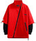 GURUNVANI Anorak Veste coupe-vent à capuche zippée pour homme, Rouge