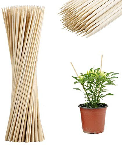 Yeekg Tuteurs en bambou de 30 cm - Support en bois pour plantes et plantes en pot