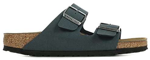 Birkenstock Arizona SFB Damen-Sandalen mit offener Spitze, Basaltgrau, 38 EU Estrecho
