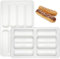YXHZVON 2 pièces Moules en Silicone pour Barres à Céréales, 8 Cavités Moule Silicone Rectangulaire pour Chocolat Pain Muffin Brownie Gâteau au Fromage（Blanc）