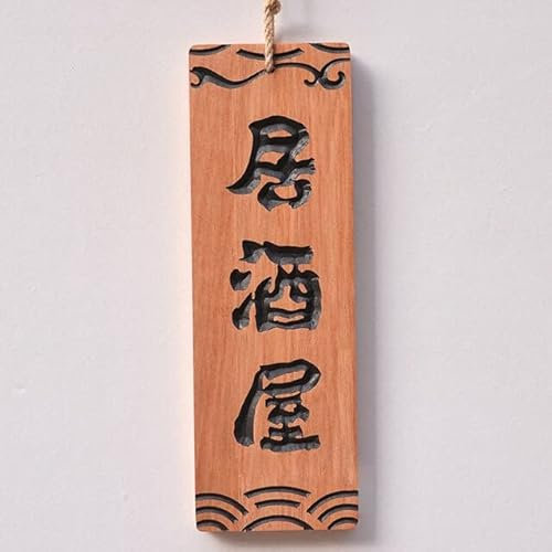 GHKL Japanischer Stil Sushi Holz Menü Kreative 3D Gravur Holz Lebensmittel Menü Schild Sushi Shop Izakaya Hängedekoration
