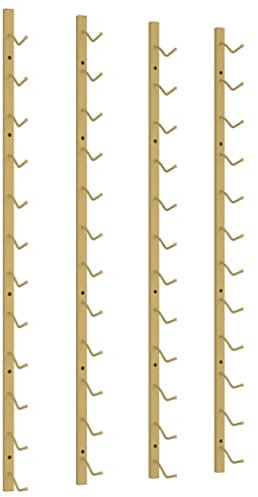 vidaXL 2X Wand Weinregal für 12 Flaschen Wandregal Weinhalter Weinflaschenhalter Flaschenregal Weinständer Hängeregal Weinflaschenregal Golden Eisen