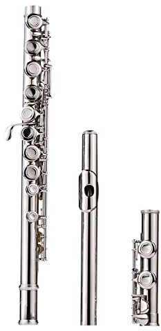 Kerrey Querflöte Anfänger Flöte Vernickelt 16 Löcher C Key Cupronickel Woodwind Instrumenthandschuhe Mini Gepolsterte Tasche
