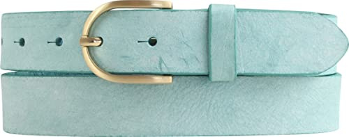 BELTINGER Damen-Gürtel aus weichem Vollrindleder Vintage-Look 3 cm | Leder-Gürtel für Damen 30mm | Schmaler Gürtel Used-Look mit goldener Gürtelschnalle