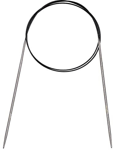 Aeelike 3.25mm Circular Knitting Needles 100cm, Metal Circular Needles with Flexible Cable, Fixed Stainless Steel Knitting Pins, Long Round Knitting Needles for Blankets Large Projects, Size US 3