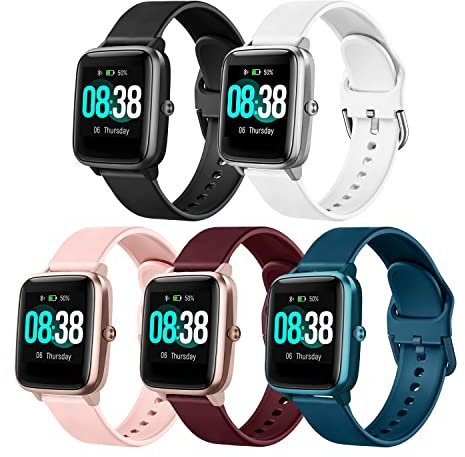 Issinlky Veryfitpro ID 205L Correa, 19 mm correa silicona para GRV FC1 IDW 15 ID205S ID205G ID215G ID216 YM205L Uwatch3 Ufit GT BV205L TE021 SW020 SW021 SW023 Smartwatch