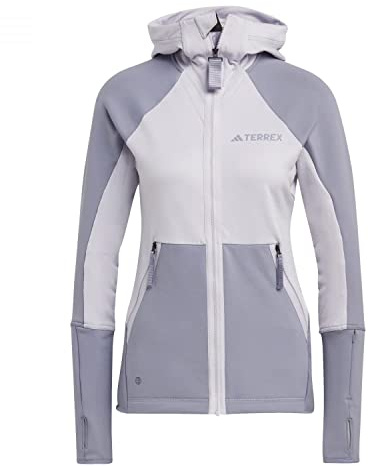 adidas Damen Polarfleece-Full Zip W Tx Flooce Hdj, Silver Dawn/Silver Violet, HU1851, L