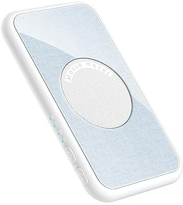 【Ultra-Slim Quiet】Undetectable Mouse Jiggler Interval Timer Adjustable, Mouse Mover with On/Off Switch, Automatic Device to Keep Moving Mouse Wiggler Shaker Clicker Random Movement No Software-White