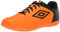UMBRO Men's Classico XI IC Indoor Soccer Shoe, Orange/Black/White, 9.5