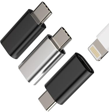 Lightning Mutter auf USB C Männlich Ladekabel Klinke Adapter (3 Pack) kompatibel für Samsung für Ipad Pro Ladegerät Zubehör Netzteil für iPhone Charger Kabel to Type C Stecker Set L-to-tpc-3p