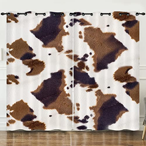 Vorhänge Creme Weiß Braun Verdunkelungsvorhang Weich Vorhang Blickdicht Wohnzimmer Verdunklungsvorhänge Schlafzimmer Gardine Blickdicht Curtains Schallschutz Blickdichte Vorhänge 2x140x180cm