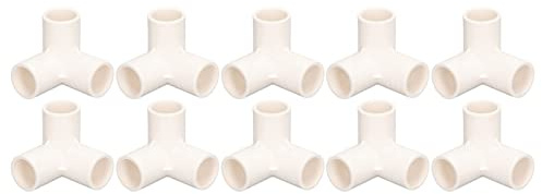 10 Pièces Raccords En PVC à 3 Voies, Connecteur De Tuyau De Qualité Meuble, Raccords De Tuyau D'angle à 3 Voies, Connecteur D'angle Coudé En T, Diamètre Intérieur De 25 Mm(blanc), 3 4 raccords pv