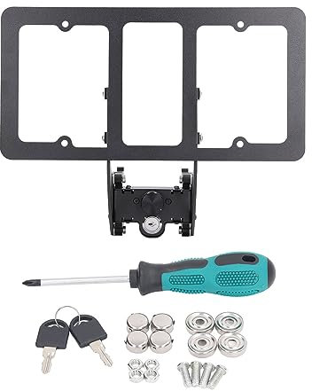 Universeller Kennzeichenhalter, Unsichtbarer und Wetterfester Kennzeichenhalter, kein Bohren, Montagesatz für Vordere Halterung, kein Klebstoff, Rahmen Verhindert Diebstahl, Kennzeichenhalter „Simple