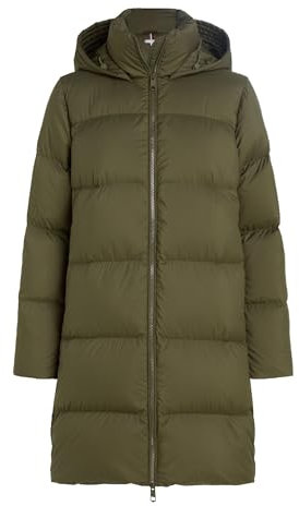 Tommy Hilfiger Women’s Casual Winter Down Coat, Green (Army Green), L