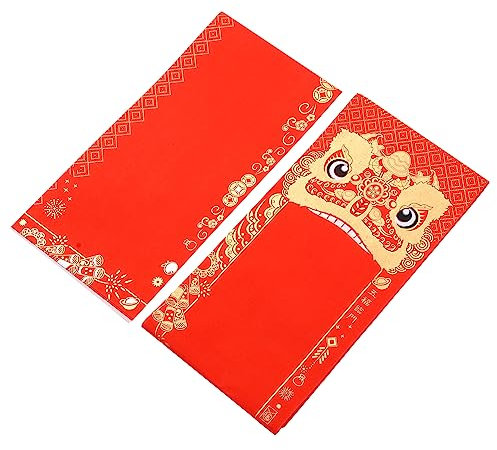 STOBOK 10ensembles Papier De Couplets De Printemps Chinois Papier Calligraphique Rouge Pour Nouvel An Et Événements Spéciaux Pour Écrire Des Duilian Et Décorer Avec Style