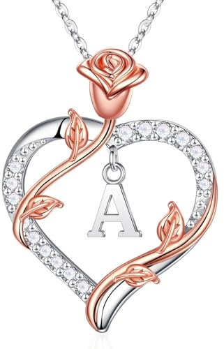 TINGN Geschenke für Frauen - Hochzeitstag, Jahrestag, Geburtstag, Muttertag - A Halskette Kette Damen Silber 925