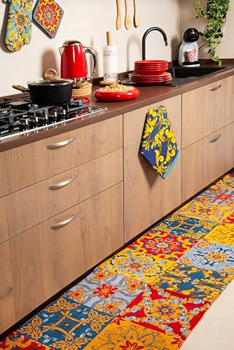 Excelsa Küchenläufer, sizilianischer Stil, mehrfarbig, 55 x 180 cm