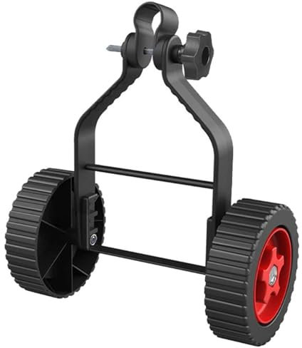 Peosaard String Trimmer Wheel, Non-slip Lawn Mower Support Wheels, Adjustable Attachment, Labor-saving Replacement for Garden