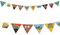 Zunate Camping Schnurflagge, 3 Meter Wimpelkette, 10 Wimpel, Gartenflagge, Bunte Flagge, Dreiecksflagge, Ambiente Dekoration, Urlaub, Outdoor Flaggen, Dekoration