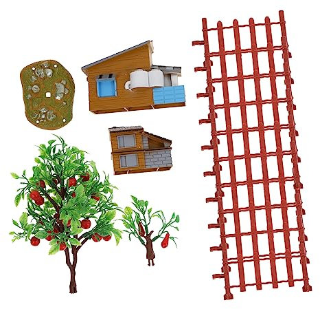 Anneome 13stücke Teiliges Modellset Mit Simulierten Häusern Und Bäumen Spielzeug Für Mädchen Fantasie Und Für Szenengestaltungen