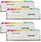 【RGB DDR4 RAM】GIGASTONE Game TURBO 64Go Kit(4x16Go)DDR4 3200MHz PC4-25600 CL16-18-18-40 Intel XMP 2.0 AMD Ryzen 1.35V UDIMM 288pin UnbuffeRouge Non ECC Mémoire haute performance pour PC Bureau-Blanc