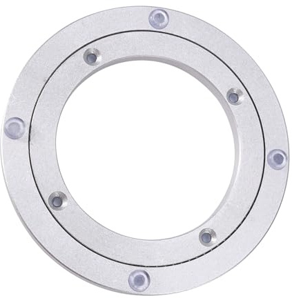Drehteller mit Lagerplatte aus Aluminiumlegierung, Einfache Einrichtung, Glatte Oberfläche, für Kuchendekorationen, TV-Monitorständer, Silber, 10 Zoll (8 Zoll * H8,5 MM)