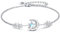 VONALA Mond Stern Fußkettchen 925 Sterling Silber Stern Mond Fußkettchen Armband Kette Fußkettchen Schmuck Geschenke für Ladies Damen