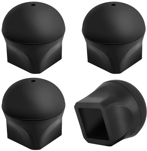 Ladder Standoff Stabilizer Pads for Werner Little Giant Extension Ladder Stabilizer Rubber End Caps - 4 Pack (Black)