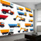 Cartoon Cars Wandbild Fototapete Cartoon Stil Gebäude Fahrzeug Wandbilder für Wohnzimmer Schlafzimmer Kinderzimmer Korridor 500 x 280 cm (B x H) Wandkunst Dekor