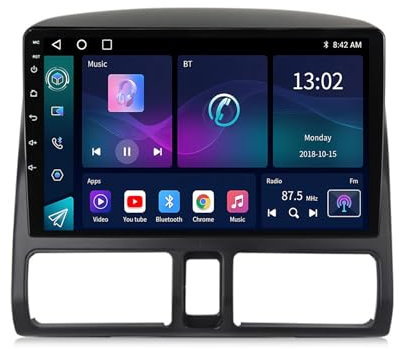 9 Inch Touch Screen Car Radio Android 14 Bluetooth Car Stereo Radio For Honda CRV 2002-2005 With WiFi Steering Wheel Controls Bluetooth GPS Navigation Carplay AHD Reverse Camera(A1 1+32G)