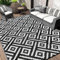 Cekene Outdoor Teppich Wasserdicht Schwarz 245x305cm Balkon Teppich Outdoor Wetterfest RV Camping Teppich Kunststoff Terrasse Teppich Tragbarer Outdoor für Picknick Wohnmobil