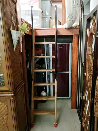 WLCGYD Hochbett Leiter Etagenbettleiter im Studentenwohnheim, 1,25 1,5 1,7 2 m Holzleiter für Etagenbett, Haushaltsstufenleiter mit Sicherheitsgeländer(2.25m(88 1/2in))