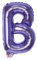 Palloncino a forma di lettera B, 40 cm, viola