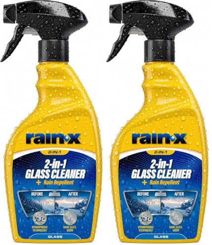 Rain-X 88199500 2in1 Glass Cleaner + Rain Repellent, 500ml (Pack of 2)