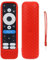 Copertura del telecomando in silicone - Texture antiscivolo durevole - Colori vivaci con cordino - per onn Google TV 4K Pro 2024 Guscio con texture antiscivolo (Rosso)