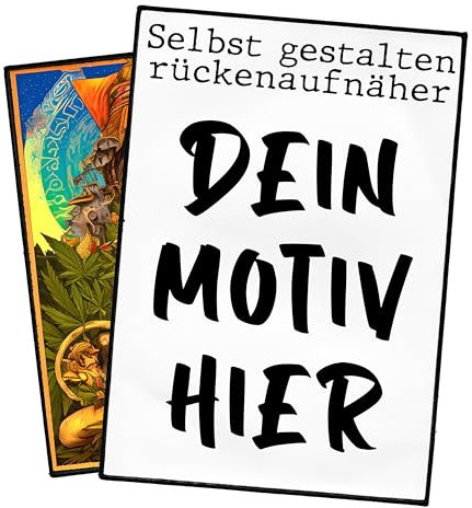 Groß Individuell Aufnäher 16.5cm bis 36cm | Personalisiert Jacke Rückenpatch mit Wunschmotiv, Bild, Logo | Selbst gestalten Rückenaufnäher für Kleidung | Custom Iron On Back Patch (20.3cm x 30.5cm)