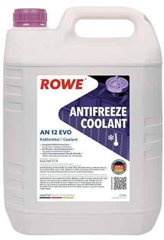 ROWE 21080 HIGHTEC Antifreeze COOLANT AN 12 EVO - Kühlmittelkonzentrat, schützt Aluminium- und Gussmotoren - 5 Liter