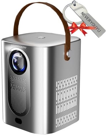 N288 Pro NEVERYOUYU Portable WiFi and Bluetooth Projector, 500ANSI 3000L Auto Focus & Keystone Correction Android TV Native 1080P Portable Projector for Outdoor Movie Night