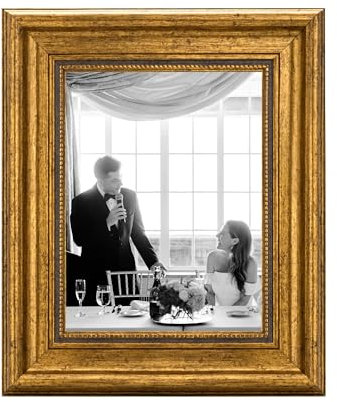 CABBEL Bilderrahmen 15x21 cm Gold – Barock Vintage Rahmen im Antik Look für Poster, Fotos & Urkunden – Mit bruchsicherem Acrylglas – Dekorativ & Elegant – Perfekt für Wohnzimmer, Büro oder Galerie